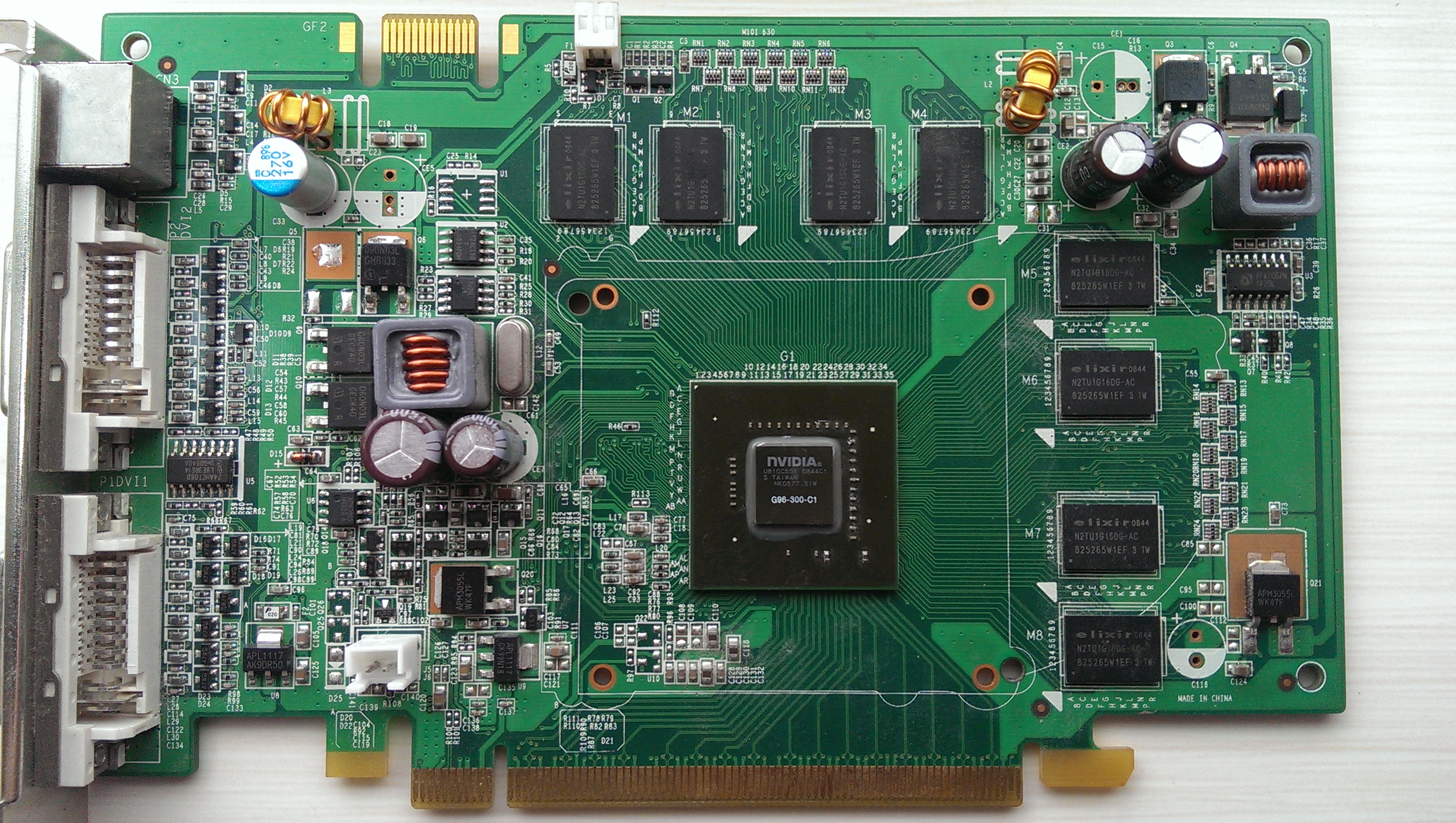 An NVIDIA GeForce 9500 GT graphics card, representative of the gaming GPUs repurposed for AI research